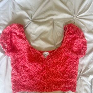 Red Floral Top